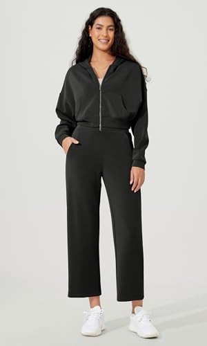 ODODOS Women's Modal Soft Relaxed Cropped Pants High Waist Casual Wide Leg Pants with Pockets - 25" Inseam2