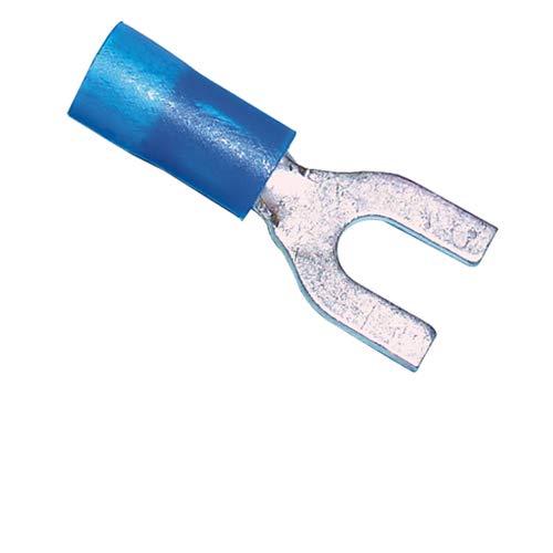 Spade Terminal Vinyl Insulated #8 Blue 16-14 Gauge-25PK