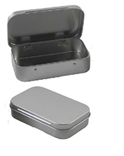 AKOAK Rectangular Empty Hinged Tins Box Container (6 Pcs)