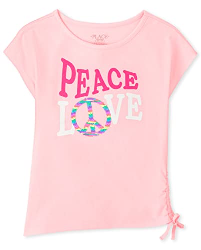 The Children's Place Girls Side Ruched Graphic Top