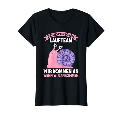 Rennschnecken Laufteam Joggen Laufsport Läufer Schnecke T-Shirt