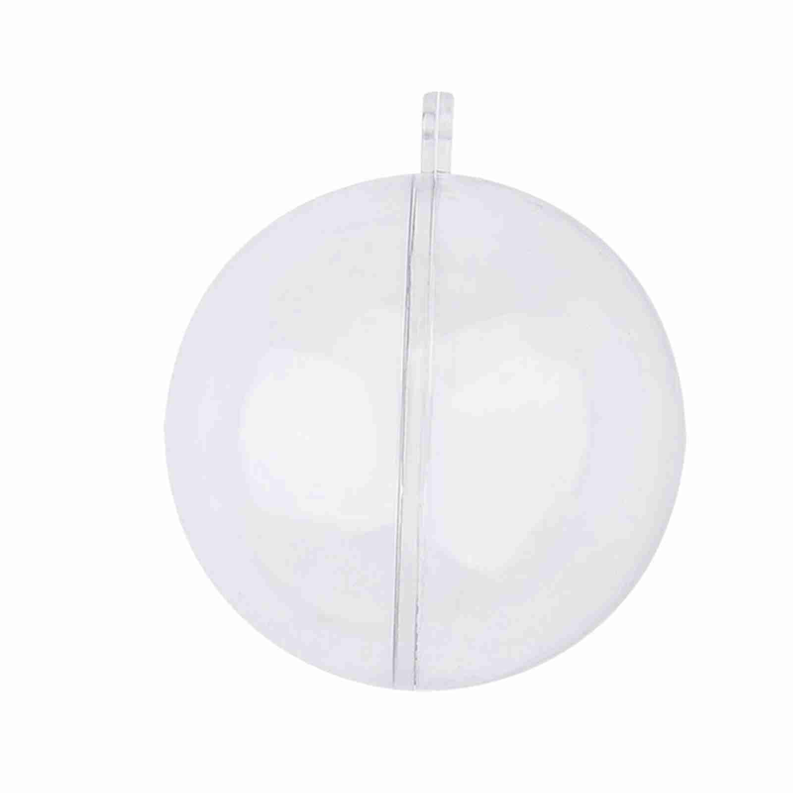 Jelquix Clear Plastic Balls 20Pcs Fillable Eco-Friendly Ornaments for Wedding Christmas Decoration 5cm 8cm 10cm (8CM)