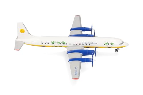 Modèle Ilyushin IL-18 Aero Caribbean Herpa 1:200 en métal de collection