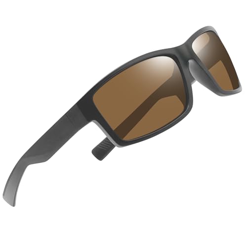 Image of Joopin Rectangle Sports Sunglasses Polarized UV Protection Shades for Men | Wrap Around Sun Glasses, Trendy Plastic Frame, TAC Lens, Safety, Driving, Running, Fishing, Cycling, Hiking