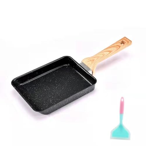 グリーンシェフ エッグパン 玉子焼き器 15x20cm IH対応 セラミック加工 内外面こびり付きにくくてお手入れ簡単 有害物質不使用 ダイヤモンド ターコイズ お弁当用 エッグパン 卵焼き器 (暗い)