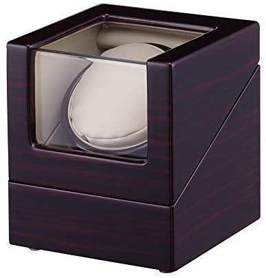 Scatola Carica Orologi Automatica Scatola Carica Orologi Automatica Carica Orologi 1+0 Scatola di conservazione in Legno con Rotazione Automatica Scatola espositiva Rosa,