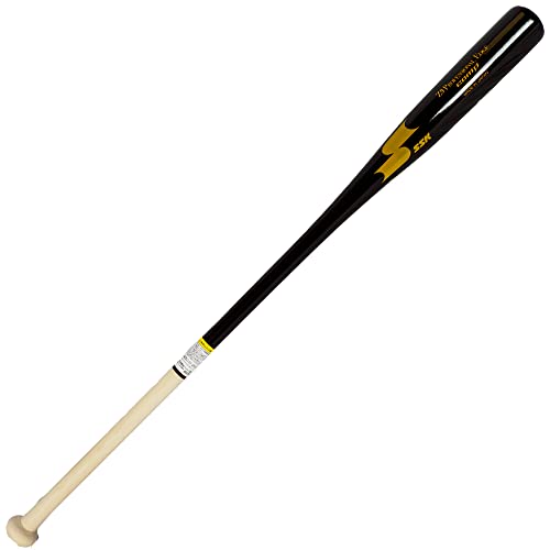Ssk Z9 Professional Edge Comp Coaches Wood Fungo Bat 33" 35" 37" - Baseball & Softball – 22+ Colors - 60 Day Warranty (37", Natural/Brown/Yellow) #TOP1