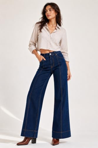 Image of Ben Martin Women High Rise High Waist Stretchable Baggy Oversized Loose Fit Casual Wear Denim Jeans