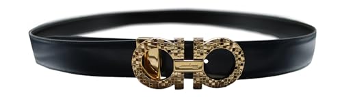 Salvatore Ferragamo Gancini Logo Engraved Reversible Gold Buckle Belt2