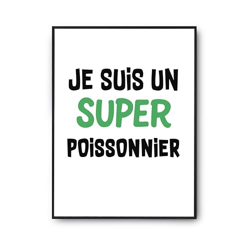 Poster Poissonnier Humour A3 Otshirt - Idée Cadeau Anniversaire Déco
