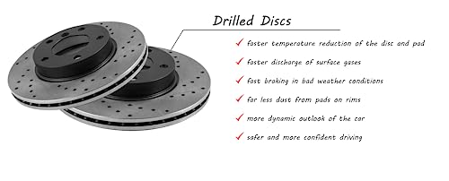 Disques de frein sport pour sécuriser vos trajets en Honda Prelude V BB 5 trous - 5