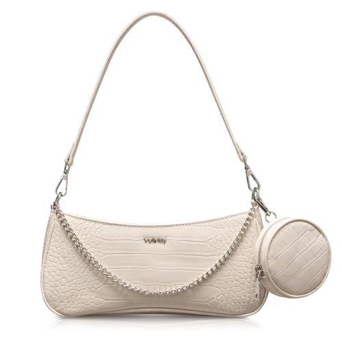 Shoulder Bag for Women Leather Small Purse Crocodile Pattern Clutch handbags with Exterior Coin Purse