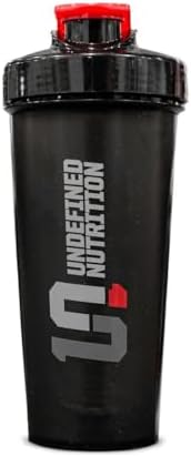 Undefined Nutrition Define Yourself Protein Shaker Bottle – 28 oz Shaker (800 ml) by Brian Shaw – Gym Cup with Superior Mixing and ActionRod Technology – Lightweight, Portable and Easy to Carry