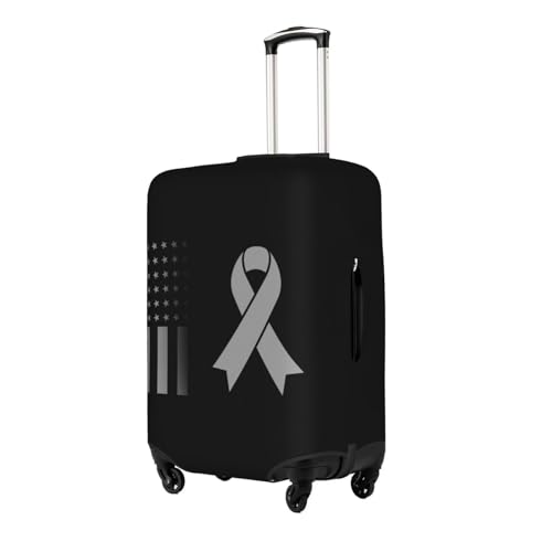 Travel Luggage Cover Vintage Brain Tumor Awareness Fashion Washable Baggage Suitcase Protector Fit For Luggage Large2