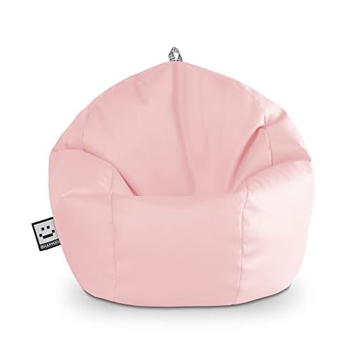 HAPPERS Puff Pelota Polipiel Interior Rosa