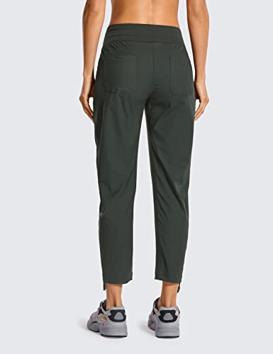 CRZ YOGA Feminino Studio Crop Joggers Listrado Treino Capri Calça Casual Viagem com Cordão - 25 pole