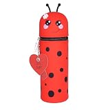 Lulubug Silikon Federmäppchen Lucky Animals - Marienkäfer Ruby | Federtasche aus weichem Silikon für Stifte | Federmappe und Stiftehalter | Mäppchen Tiere, Schlampermäppchen