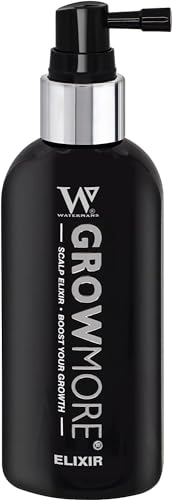Grow More Elixir Leave In Hair Growth Serum for Thicker-Looking Hair & Improved Scalp Condition with Biotin Caffeine Rosemary & More Sulfate-Free Hair Oil for Women & Men 100mL