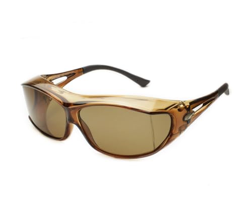 AXE(アックス)オーバーサングラス SG605P-LBR ライトブラウン/メガネの上から掛けられる偏光サングラス