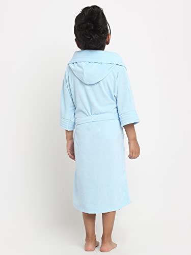 Image of CREEVA Cozy Hooded Bathrobe for Kids - Lightweight, Quick-Dry, and Perfect for Daily Use