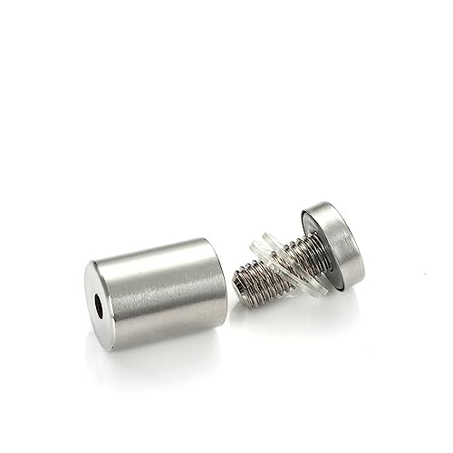 Entretoise inox et vis d'espacement acrylique 12x50mm finition brossée - 3