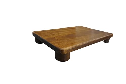 Image of Premium One Step Stool for Kitchen Stairs Half Step Stool Desk Table Foot Stool Solid Wood Step Stool Footrest for Bedroom Kids Adult. (Style- B, Height- 2 inch)