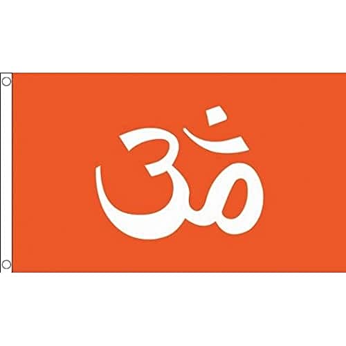 AZ FLAG, Hinduism Religion Flag, 3x5 Ft, 100D Polyester Hindu Banner with Two Metal Grommets, Fade Resistant, Vivid Colors