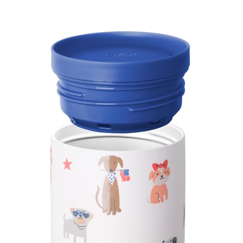 Image of Simple Modern 4th of July Signature Voyager | 16oz Travel Coffee Mug Tumbler with 360 Lid | Gifts for Women Men | Ceramic-Lined Insulated Stainless Steel Cold Brew Iced Coffee Cup | Patriotic Pets