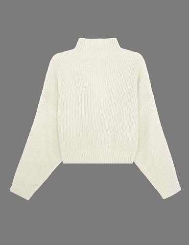 Image of Libsorge Womens Oversized Mockneck Cute Cable Knit Sweater Winter Fall 2025 Ladies Dressy Casual Lightweight Pullover Tops