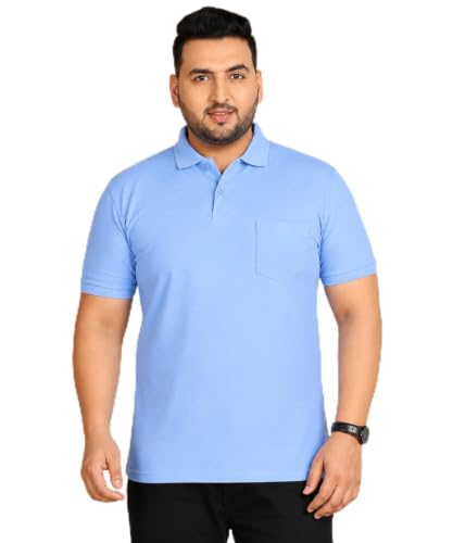 Image of INKKR Plus Size Solid Men's Polo Neck T-Shirt