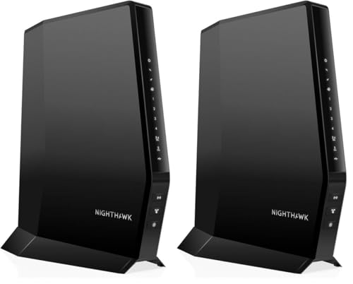 Image of NETGEAR Nighthawk Modem Router Combo (CAX30) DOCSIS 3.1 Cable Modem and WiFi 6 Router - AX2700 2.7 Gbps - Compatible with Xfinity, Spectrum, Cox, and More - Gigabit Wireless Internet (Pack of 2)