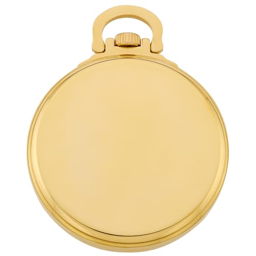Image of Gotham Men's Gold Plated Stainless Steel Mechanical Hand Wind Railway Classic Nostalgia Series Pocket Watch # GWC14114G