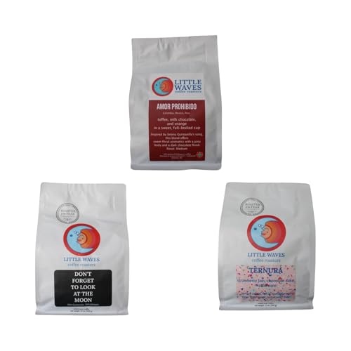 Bean Box Coffee Sampler - Roasted by Little Waves, 3-Pack, Whole ...