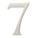 Baldwin Estate 90677.150.CD Solid Brass Traditional House Number Seven in Satin Nickel, 4.75"