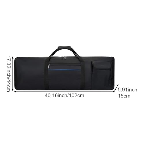 Housse pour clavier 61 touches en tissu Oxford doublé coton pour piano électrique