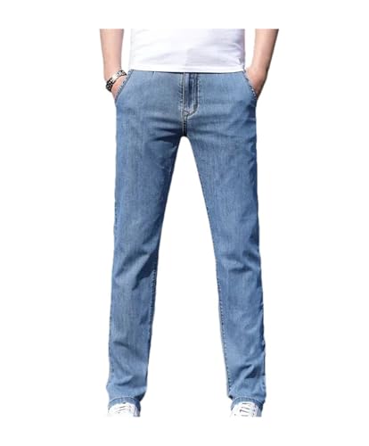 Men's Baggy Jeans Classic Regular Fit Stretch Slim Fit Straight-Leg Denim Pants