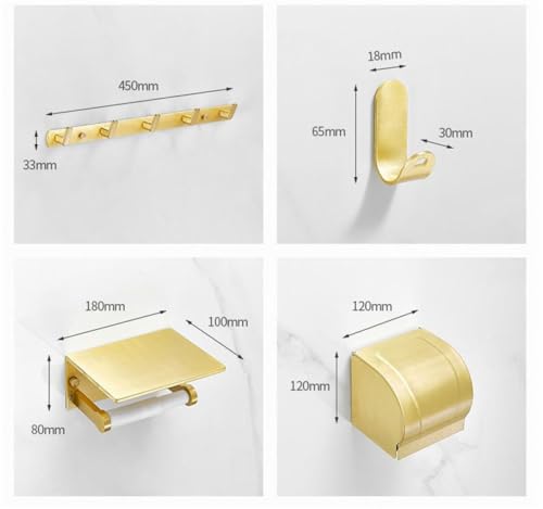 Porte-papier brossé et accessoires étagère d'angle salle de bain - 7