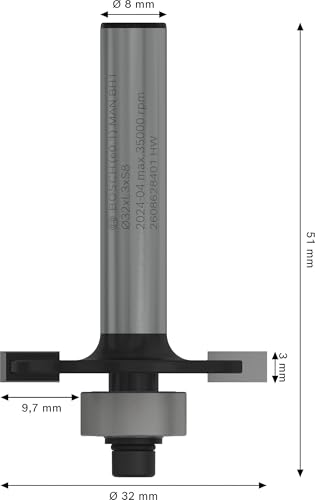 Foto von PRO Router Bit Slotting, L 3, Shank 8 mm