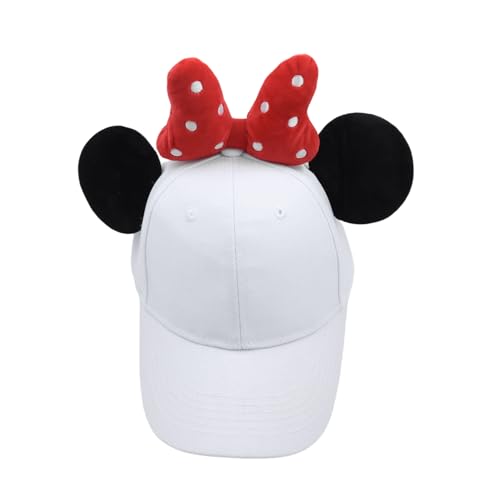 RARITYUS Cute Bow Cartoon Mouse Kids Baseball Cap, Adjustable Canvas Summer UV Protection Sun Hat for Boys Girls2