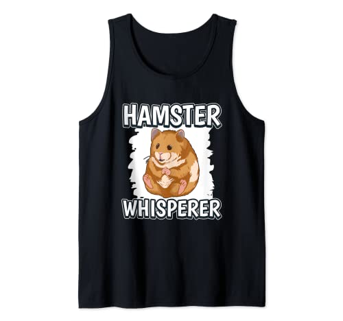 Hamster Whisperer Hammy Hamsters Tank Top, Black