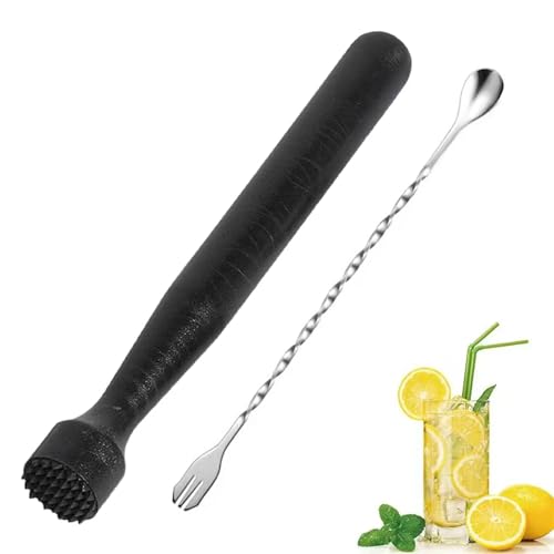 Pestello Da Cocktail, Muddler in Bar, Cucchiaio e Strumenti Da Bar, Martello per Ghiaccio Tritato - Strumenti Essenziali in Acciaio Inox
