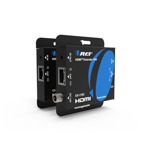 OREI 4K HDMI over Ethernet Extender Over CAT5/CAT6/CAT7, with IR Upto 164 Feet - Loop Out - 4K @ 30Hz 1080P Full HD Signal Distribution (EX-170C)