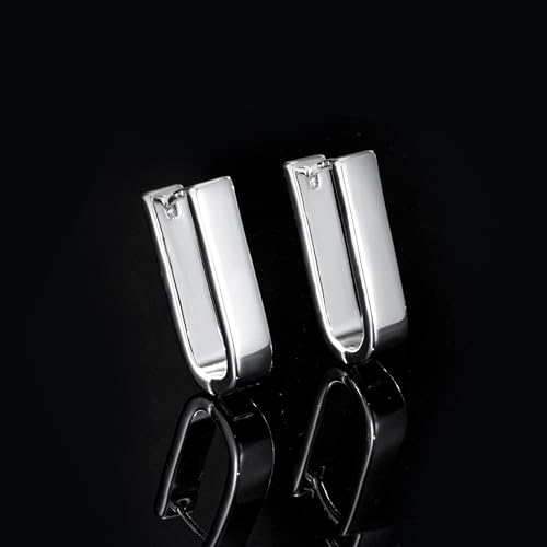 ALEXCRAFT 925 Sterling Silver Earrings for Women Trendy Hypoallergenic Silver Hoop Earrings Statement Small Chunky Huggie Hoops Earring Jewelry for Women3