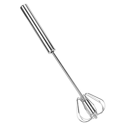 Batidor de huevo, acero inoxidable semiautomático, empuje manual, batidora, licuadora, inmersión, multiusos, espumador de leche, utensilios de cocina(3#K3328#A(S))