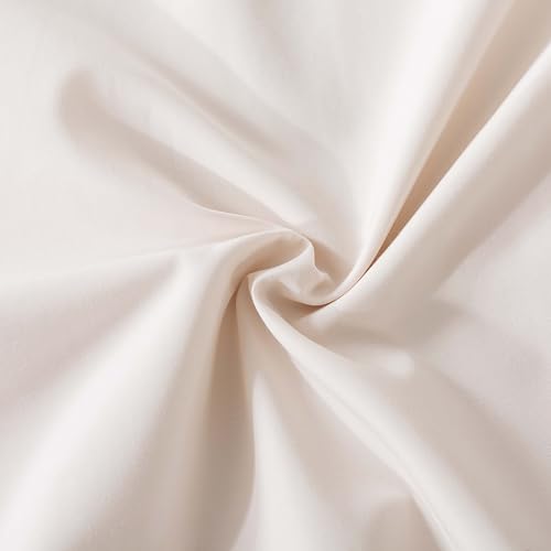 WhatsBedding Standard Size Pillowcases Set of 2, 20x26 Cotton Pillow Case with Envelope Closure, Soft & Breathable Pillow Covers for Bed, Beige