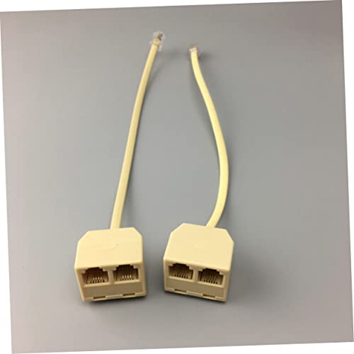 NUSITOU Adaptador divisor de cabo Rj de 5 peças e plugue conversor adaptador de tomada de telefone f