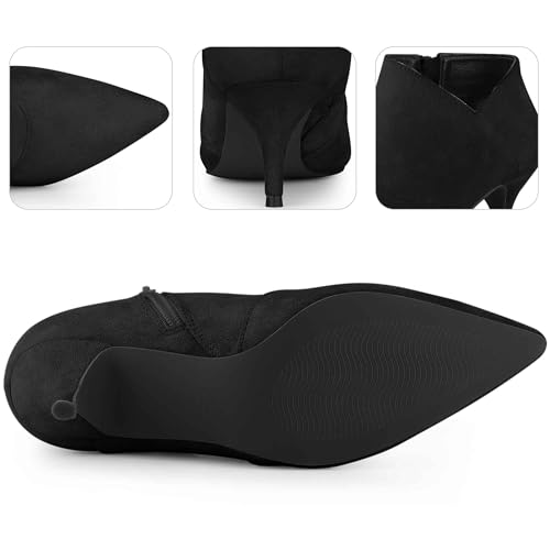 Perphy Pointed Toe Cutout Kitten Heel Ankle Booties for Women3