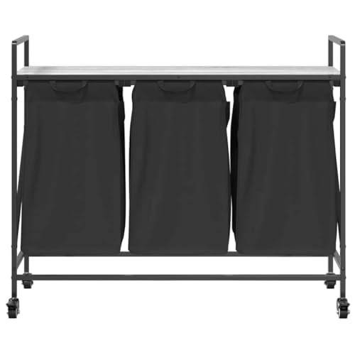 Panier à linge avec 3 compartiments pour simplifier la corvée de lessive des familles - 7