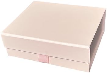Thepaperbagstore White Luxury Magnetic Gift Box - Easy Assembly Magnetic Closure/Lid Proposal Boxes - Suitable Gift Box for Weddings, Bridal Showers, and More - 340x220x70mm