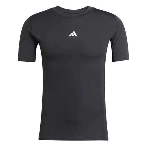 adidas Homme Techfit Short Sleeve Men Shirt, Black, M